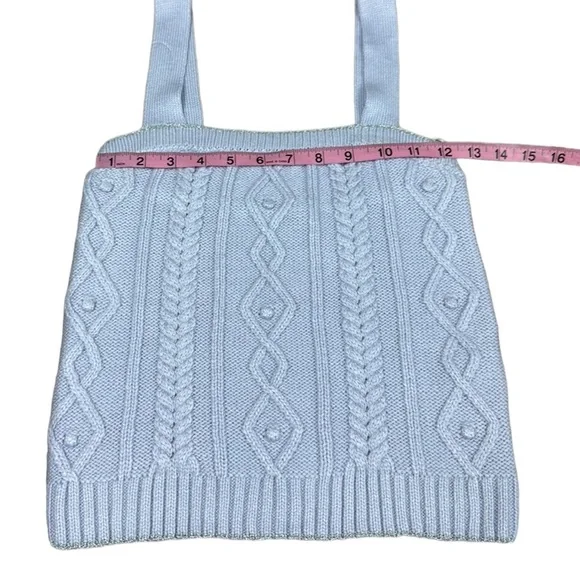 ZARA: NWT Cable Knit Light Purple Violet Crop Top  - Size Small - Picture 10 of 13